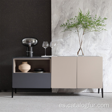 Aparador de lujo nórdico de madera con mueble buffet